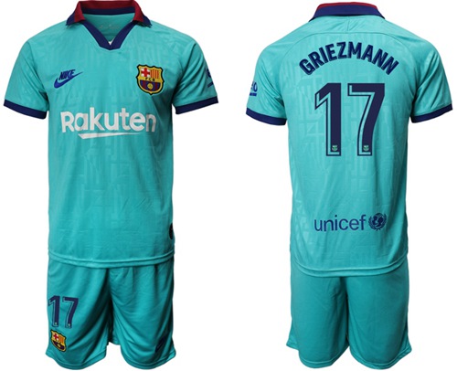 Barcelona #17 Griezmann Third Soccer Club Jersey
